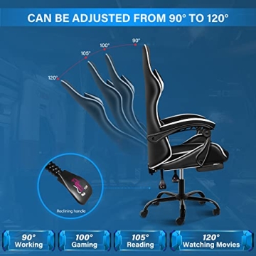 Ergonomic YSSOA Racing Gaming Chair - Adjustable Comfort