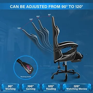 Ergonomic YSSOA Racing Gaming Chair - Adjustable Comfort
