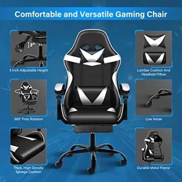 Ergonomic YSSOA Racing Gaming Chair - Adjustable Comfort