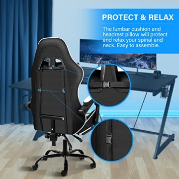 Ergonomic YSSOA Racing Gaming Chair - Adjustable Comfort