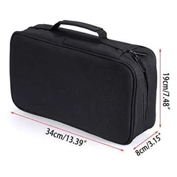 BTSKY Art Marker Carrying Case Lipstick Organizer-60 Slots Canvas Zippered Markers Storage for Touch Spectrum Noir Paint Sharpie Markers, Empty Wallet Only (Black)