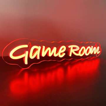 Game Room Neon Signs for Game Wall Decor Gaming Room Decor adjustable lighting Led Neon Light Game g...