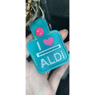 Stylish Aldi Quarter Holder Keychain, Convenient & Handmade