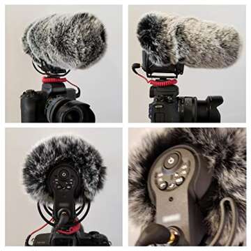 SUNMON Mic Furry Windscreen, VMP+ Deadcat Windshield Compatible with Rode VideoMic Pro+ Plus Camera Microphone