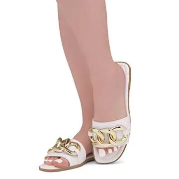 Shoe Land EMMA Women’s Flat Sandals for Summer Comfort