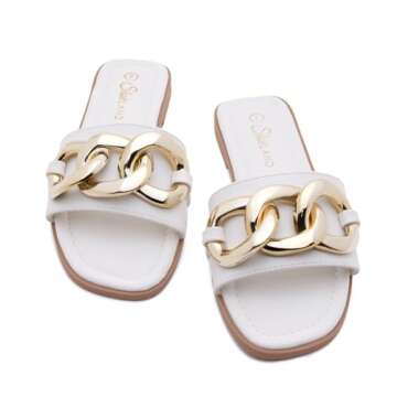 Shoe Land EMMA Women’s Flat Sandals for Summer Comfort