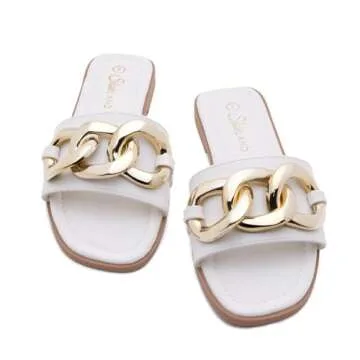 Shoe Land EMMA Women’s Flat Sandals for Summer Comfort