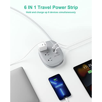 Alitayee Portable Power Strip: 3 Outlets & Fast Charge