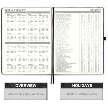 2025 Planner - Weekly & Monthly Planner 2025 with Pen Loop, to Achieve Your Goals & Improve Productivity, January 2025 - December 2025, Thick Paper, Inner Pocket, 8.5" x 11" - Black