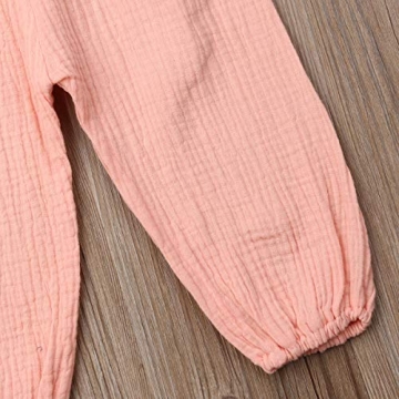 Mubineo Toddler Girl Summer Fall Cotton Linen Romper Jumpsuit