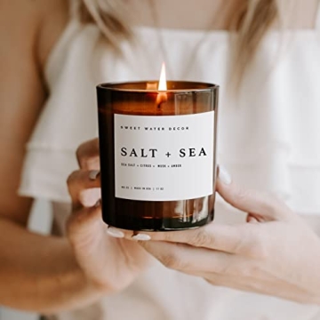 Beach-Scented Soy Candle - Sea Salt & Amber