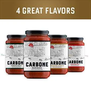Carbone Roasted Garlic Pasta Sauce | Tomato Sauce Made with Fresh & All-Natural Ingredients | Non GMO, Vegan, Gluten Free, Low Carb Pasta Sauce, 24 Fl Oz (Pack of 2)
