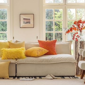 Home Brilliant Burnt Orange Decorative Pillow Covers