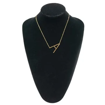 MOMOL 18K Gold Plated Initial Necklace Personalized Gift
