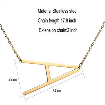 MOMOL 18K Gold Plated Initial Necklace Personalized Gift