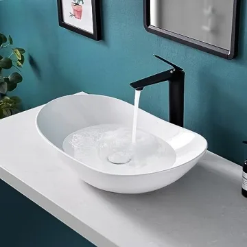 Elegant Davivy 24'' Oval Vessel Sink with Drain
