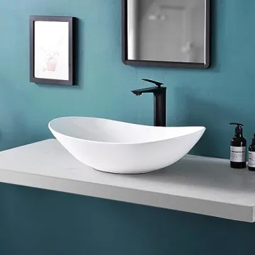 Elegant Davivy 24'' Oval Vessel Sink with Drain