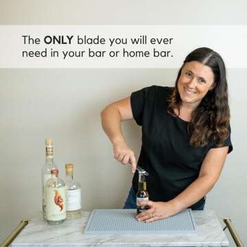 A Bar Above Premium Bar Blade, Stainless Steel Bottle Opener, for Beer, Soda, and Other Glass Bottles, Dishwasher Safe, Rust Free, Professional Beer Opener, for Bartenders and Home Bars, 7" Bar Tool