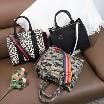 Canvas Tote Bag for Women Top Handle Handbag Crossbody Tote Bag for Women Canvas Tote Bag with Zipper Trendy Shoulder Bag Everything Tote Bag with Adjustable Strap