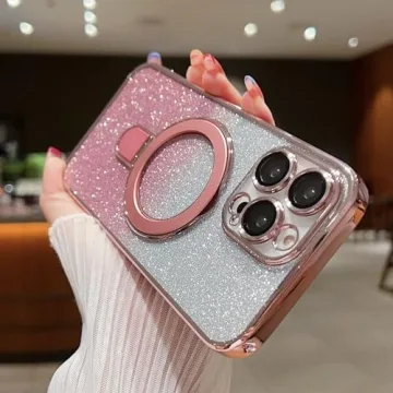 Glitter iPhone 12 Pro Max Case with Ring Holder