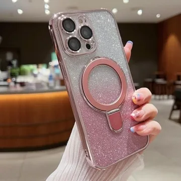Glitter iPhone 12 Pro Max Case with Ring Holder
