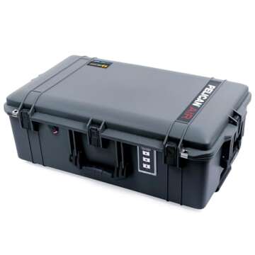 Pelican 1595 Case by ColorCase - Charcoal - Large Sized Waterproof Case with Pick & Pluck Foam & Con...