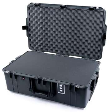 Pelican 1595 Case - Charcoal Waterproof with Custom Foam