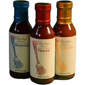 HEB Barbecue Sauce Set - Texas, Carolina & Memphis Flavors for BBQ Lovers
