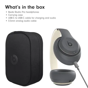 Beats Studio Pro - Premium Wireless Over-Ear Headphones- Up to 40-Hour Battery Life, Active Noise Cancelling, USB-C Lossless Audio, Apple & Android Compatible - Amazon Exclusive Sand Gray