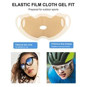 APPTI 5 Pack Golf Sunscreen Patch, Outdoor UV Protection Mask, Hydrating Gel Skin Care Mask, Lifting Collagen Mask, Suitable for Outdoor Sports, Cycling, Mountain Climbing