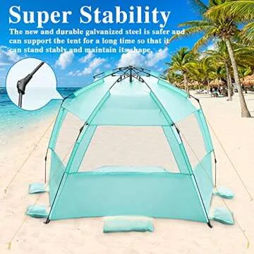 Pop Up Beach Tent for Families with UPF 50+ Protection