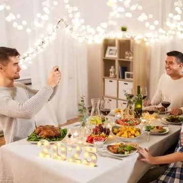 Mudder LED 2025 Light Up Numbers for Celebrations