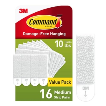 Command 10 lb Medium Picture Hanging Strips - Easy, Damage-Free Home Decor Solution