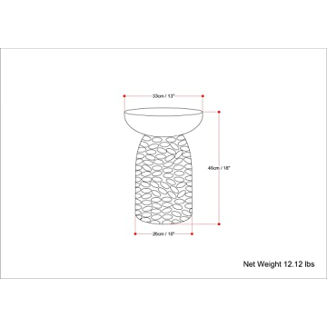 SIMPLIHOME Boyd Solid Mango Wood Accent Table in Black