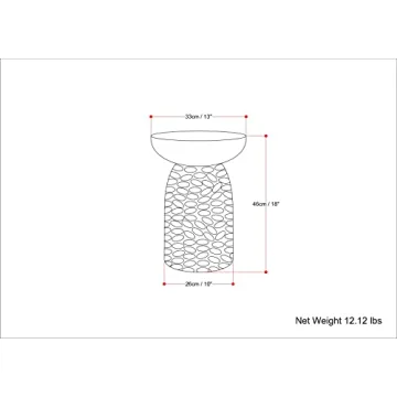 SIMPLIHOME Boyd Solid Mango Wood Accent Table in Black