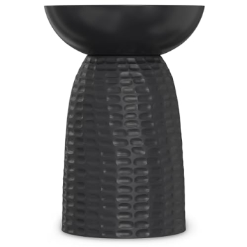 SIMPLIHOME Boyd Solid Mango Wood Accent Table in Black