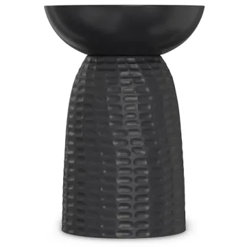 SIMPLIHOME Boyd Solid Mango Wood Accent Table in Black