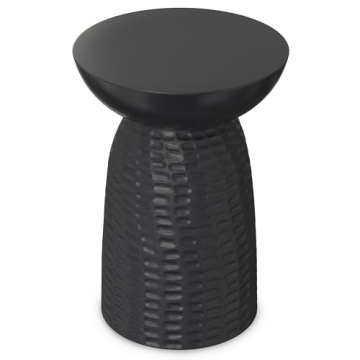 SIMPLIHOME Boyd Solid Mango Wood Accent Table in Black