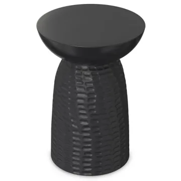 SIMPLIHOME Boyd Solid Mango Wood Accent Table in Black