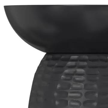 SIMPLIHOME Boyd Solid Mango Wood Accent Table in Black