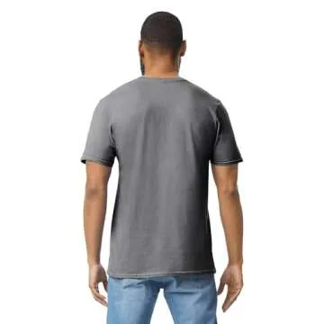 Gildan Adult Softstyle Cotton T-Shirt, Style G64000, Multipack, Charcoal (2-Pack), Large