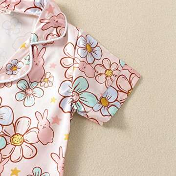 MAINESAKA Baby Girls Summer Silk Satin Pajamas Set