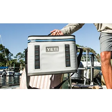 YETI Hopper Flip 18 Portable Cooler, Fog Gray/Tahoe Blue