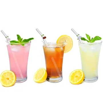 Cute Reusable Glass Straws - Eco-Friendly and Stylish