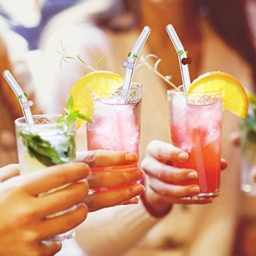 Cute Reusable Glass Straws - Eco-Friendly and Stylish