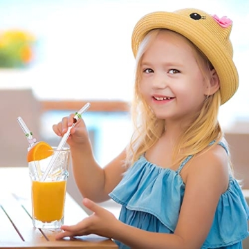 Cute Reusable Glass Straws - Eco-Friendly and Stylish