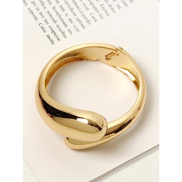 Long Tiantian Gold Cuff Bracelet for Women - Non Tarnish Jewelry