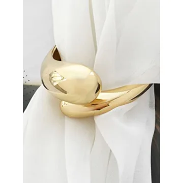 Long Tiantian Gold Cuff Bracelet for Women - Non Tarnish Jewelry