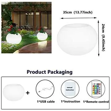 Enhance Your Home Decor with a Waterproof LED Colorful Flower Pot - Perfect for Indoor and Outdoor Plants, with Remote Control.