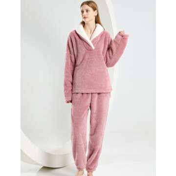Cozy Fluffy Pajamas Set for Women - Winter Comfort